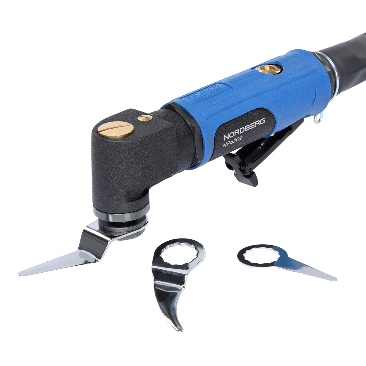 Нож пневматический для срезки стекол, с набором насадок