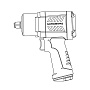Пневмогайковерт ударный 1/2", 1550 Нм